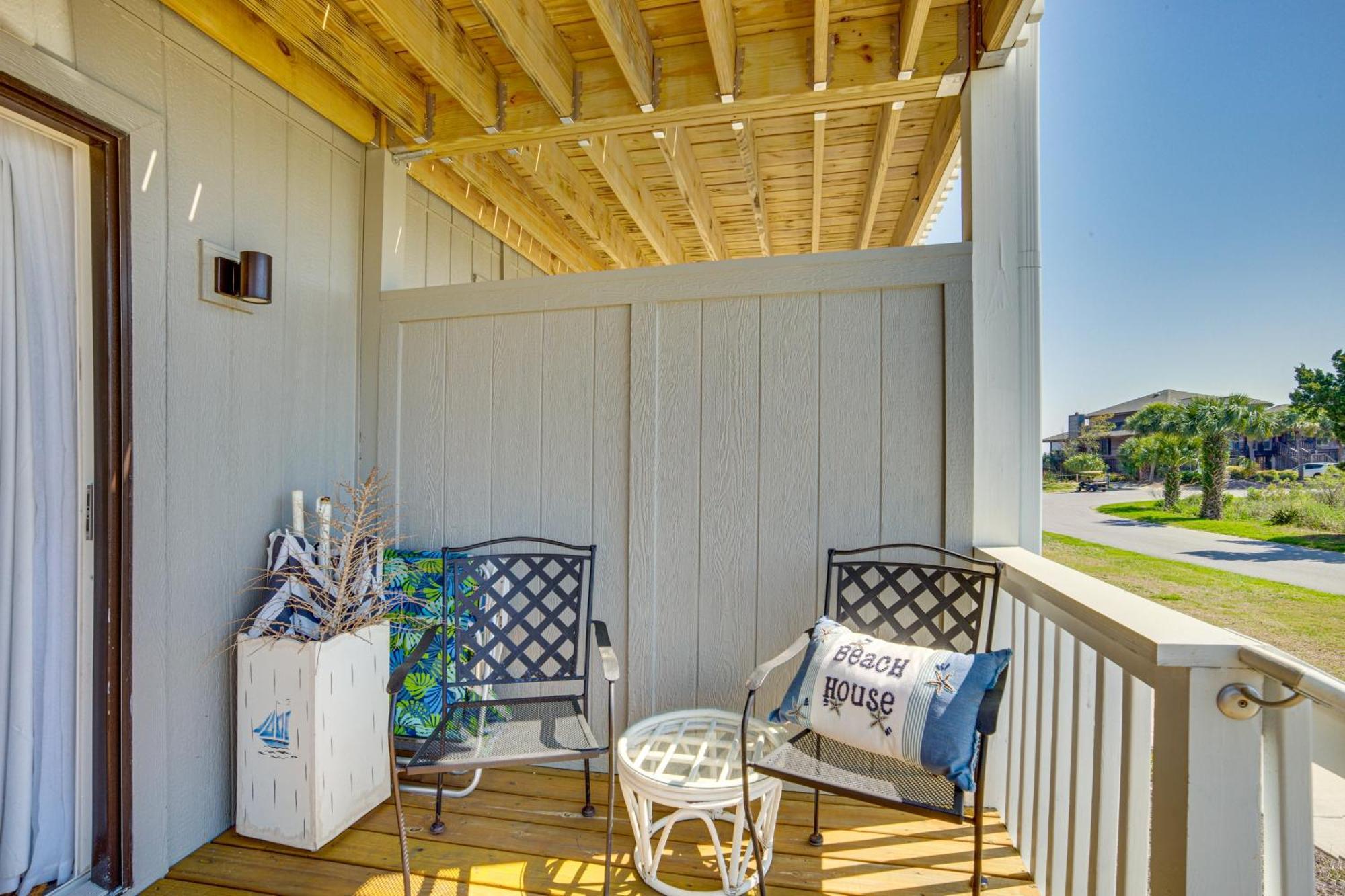 Harbor Island Condo With Deck - Steps To Beach! Oceanmarsh Subdivision 외부 사진